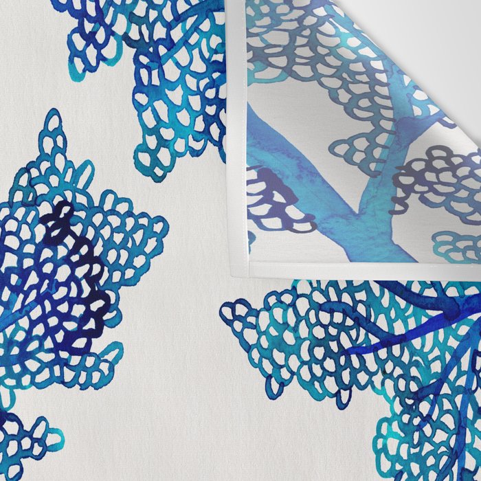 Sea Fan Coral - Blue OmbrÃ© Wall Tapestry Gallery Image 3