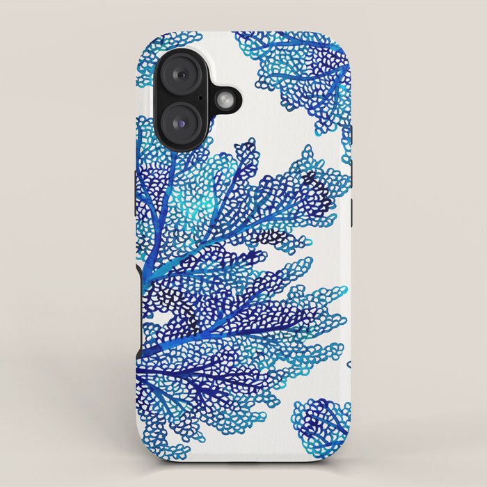Sea Fan Coral - Blue OmbrÃ© iPhone Case Gallery Image 1