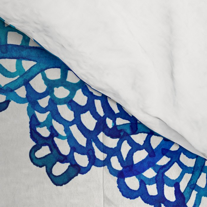 Sea Fan Coral - Blue OmbrÃ© Comforter Gallery Image 4