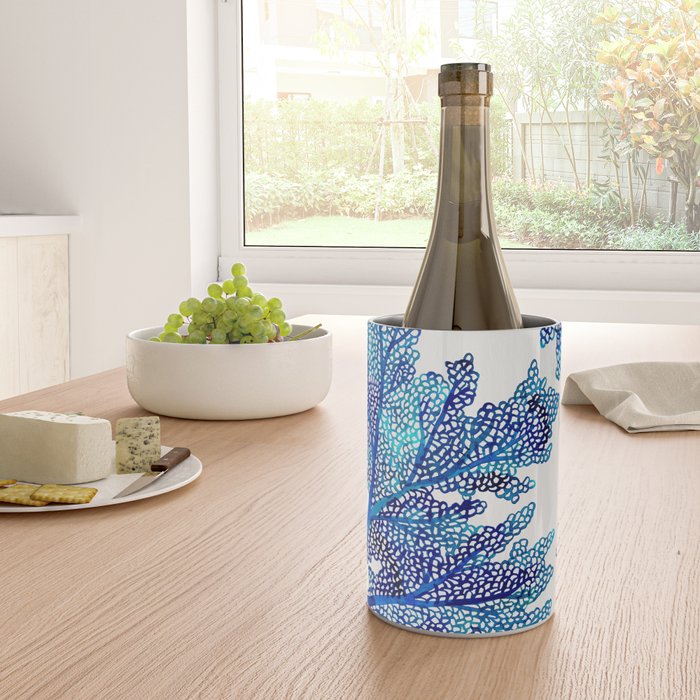 Sea Fan Coral - Blue OmbrÃ© Wine Chiller Gallery Image 4