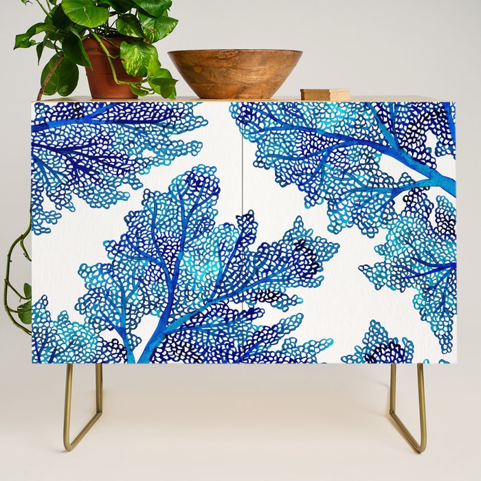 Sea Fan Coral - Blue OmbrÃ© Credenza Gallery Image 1