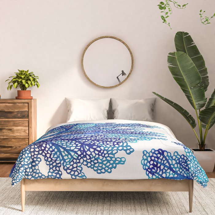 Sea Fan Coral - Blue OmbrÃ© Comforter Gallery Image 3