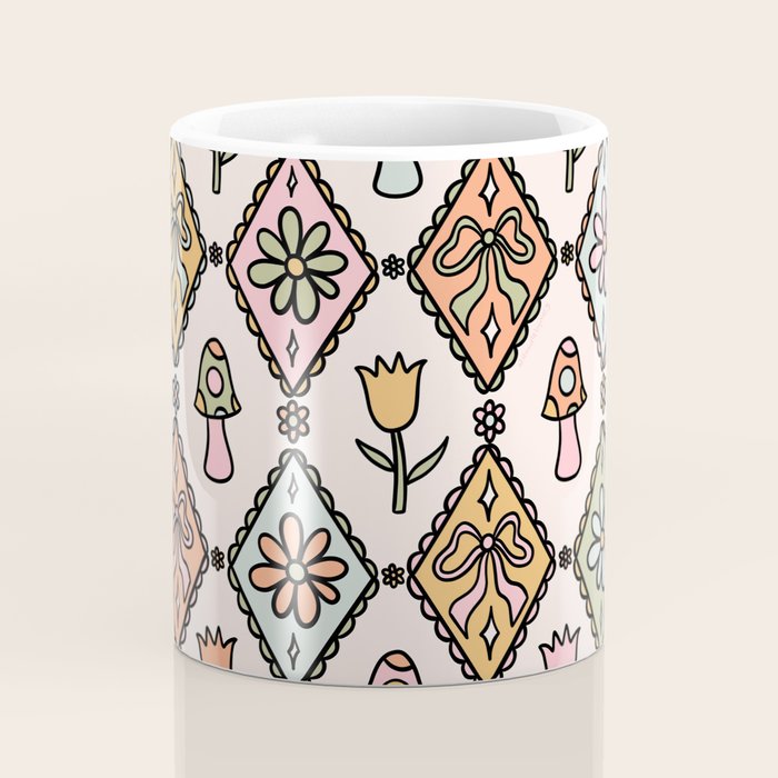 Spring Diamond Print Coffee Mug Gallery Image 4