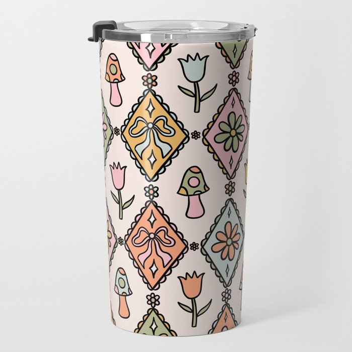 Spring Diamond Print Travel Mug Gallery Image 3