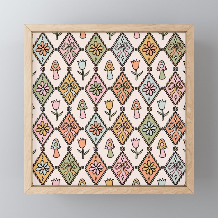 Spring Diamond Print Mini Art Print Gallery Image 1