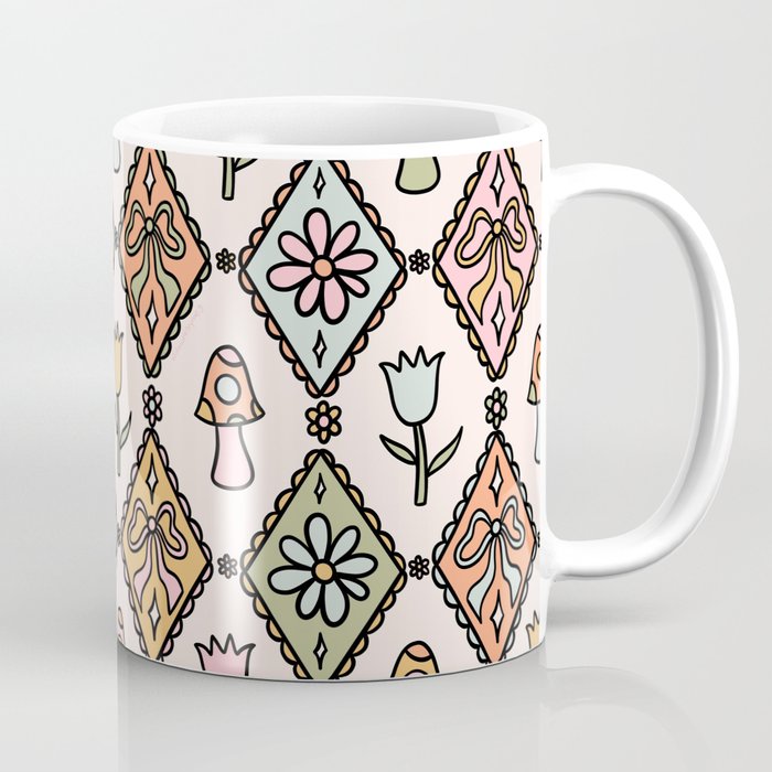 Spring Diamond Print Coffee Mug Gallery Image 1
