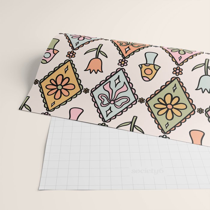 Spring Diamond Print Wrapping Paper Gallery Image 2
