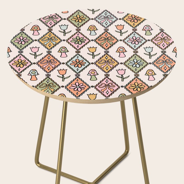 Spring Diamond Print Side Table Gallery Image 2