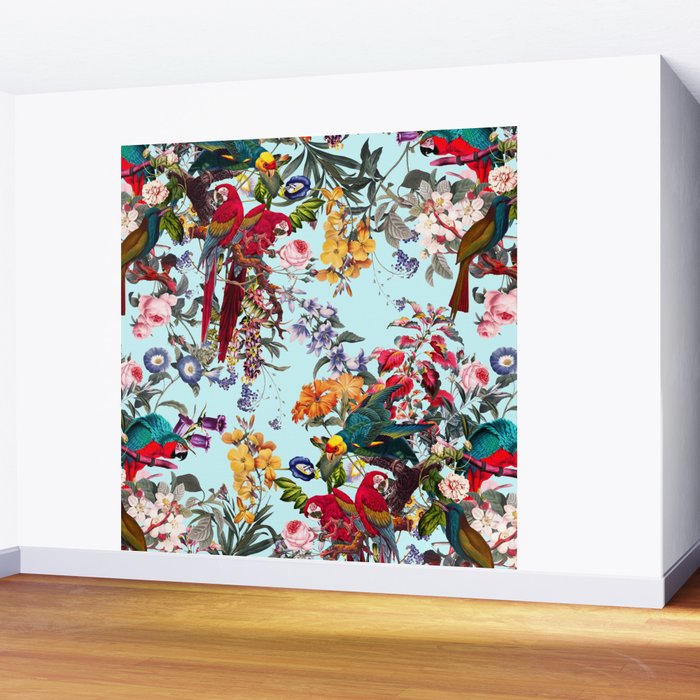 Floral and Birds XXXIV Wall Mural Gallery Image 2