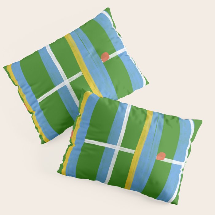 Green Plaid Pillow Sham Gallery Image 1