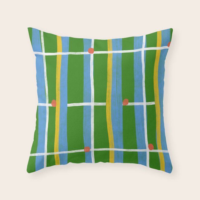 Green Plaid Throw Pillow Gallery Image 6