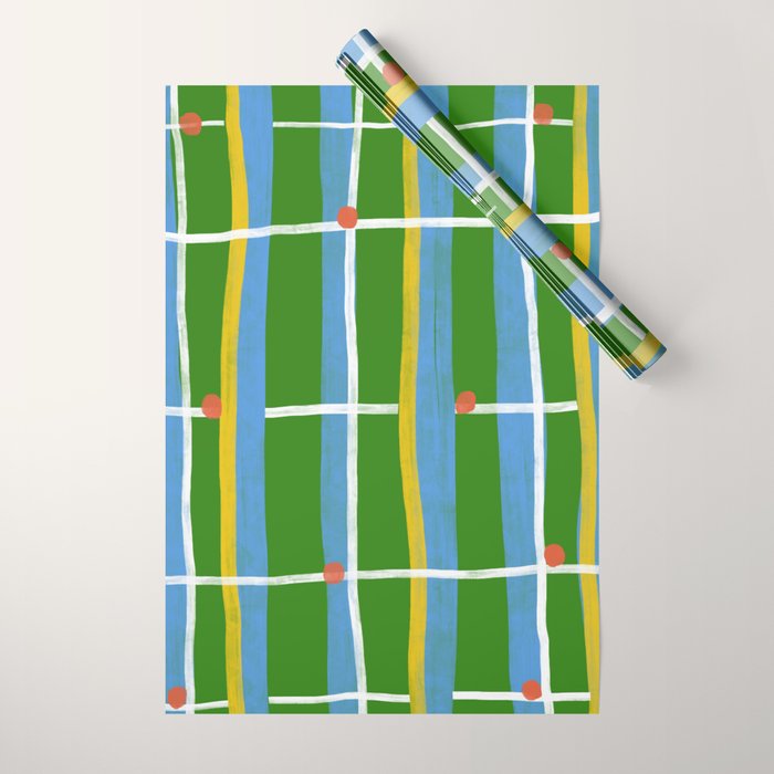 Green Plaid Wrapping Paper