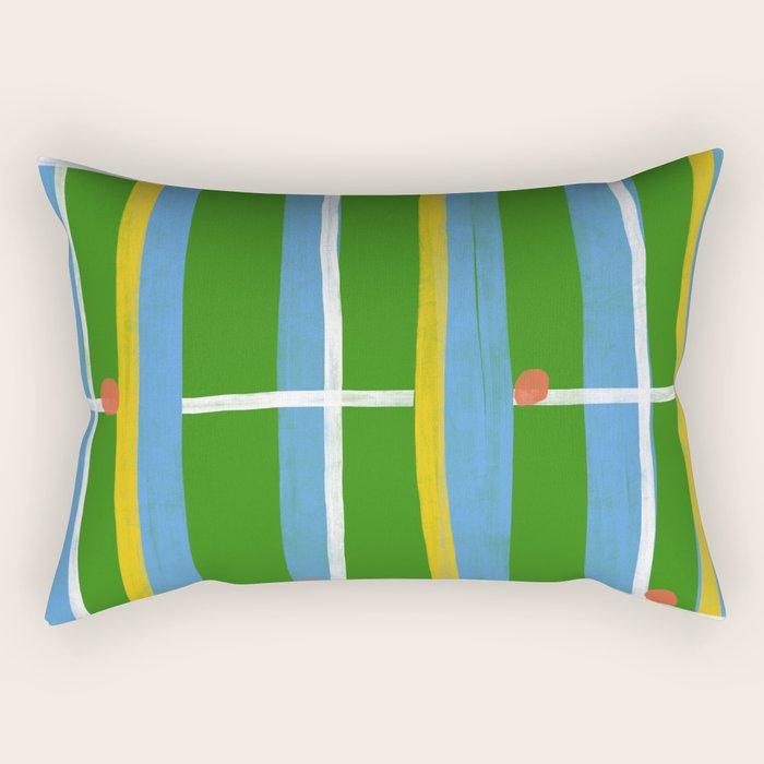 Green Plaid Rectangular Pillow Gallery Image 2