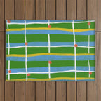 Green Plaid Outdoor Rug Gallery Image 1
