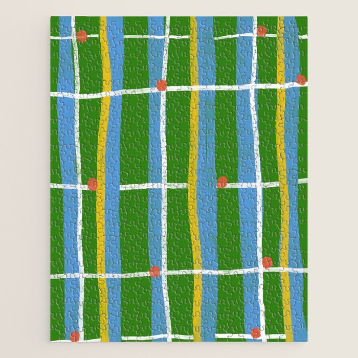 Green Plaid Jigsaw Puzzle Gallery Image 1