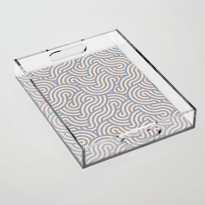 SWIRL - Stone and Almond Acrylic Tray Gallery Image 1