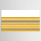 Perfectly Mustard Striped Color Block with White and Gray Tablecloth Gallery Image 2