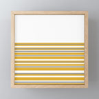 Perfectly Mustard Striped Color Block with White and Gray Mini Art Print Gallery Image 1