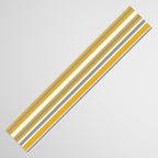 Perfectly Mustard Striped Color Block with White and Gray Table Runner Gallery Image 3