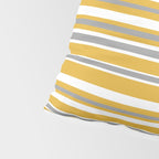 Perfectly Mustard Striped Color Block with White and Gray Pillow Sham Gallery Image 4