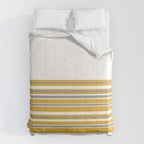 Perfectly Mustard Striped Color Block with White and Gray Comforter Gallery Image 6