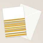 Perfectly Mustard Striped Color Block with White and Gray Stationery Card Gallery Image 2