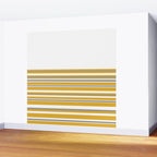 Perfectly Mustard Striped Color Block with White and Gray Wall Mural Gallery Image 2