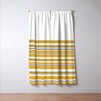 Perfectly Mustard Striped Color Block with White and Gray Window Curtain Gallery Image 3