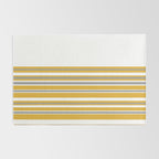 Perfectly Mustard Striped Color Block with White and Gray Rug Gallery Image 2