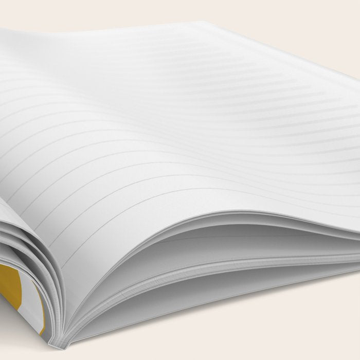 Perfectly Mustard Striped Color Block with White and Gray Notebook Gallery Image 2