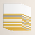 Perfectly Mustard Striped Color Block with White and Gray Wrapping Paper Gallery Image 3