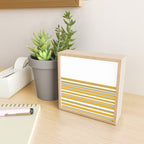Perfectly Mustard Striped Color Block with White and Gray Mini Art Print Gallery Image 2