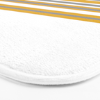 Perfectly Mustard Striped Color Block with White and Gray Bath Mat Gallery Image 3