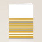 Perfectly Mustard Striped Color Block with White and Gray Stationery Card Gallery Image 2