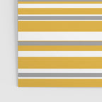 Perfectly Mustard Striped Color Block with White and Gray Poster Gallery Image 3