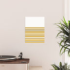 Perfectly Mustard Striped Color Block with White and Gray Poster Gallery Image 2