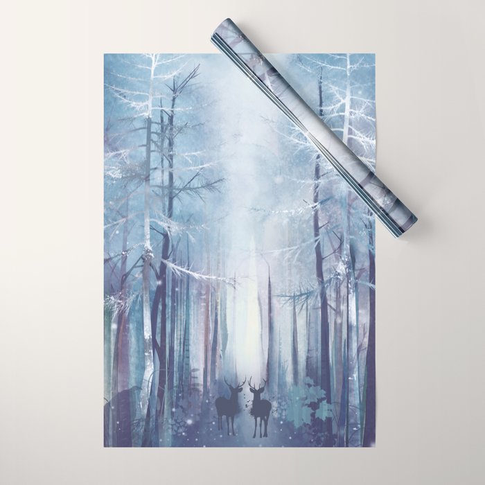 Under the tall forest trees I Wrapping Paper Gallery Image 1