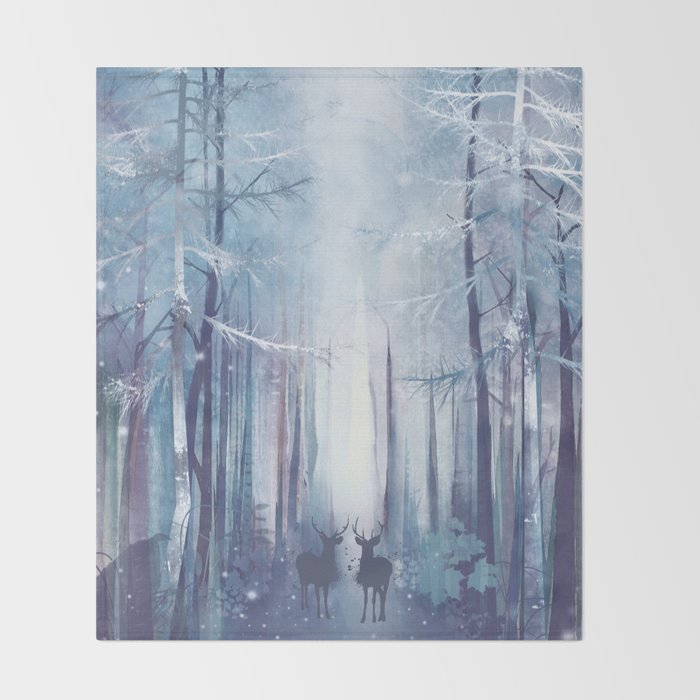 Under the tall forest trees I Throw Blanket Gallery Image 2