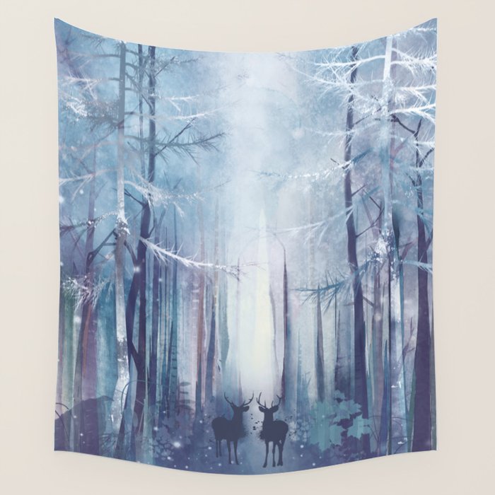 Under the tall forest trees I Wall Tapestry Gallery Image 4