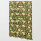 William Morris Pimpernel, green, William Morris floral design  Wallpaper Gallery Image 2