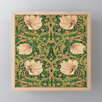 William Morris Pimpernel, green, William Morris floral design  Mini Art Print Gallery Image 1