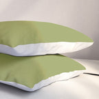 Olive Green Solid Color Pillow Sham Gallery Image 3