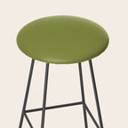 Olive Green Solid Color Stool Gallery Image 2