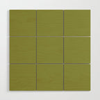 Olive Green Solid Color Wood Wall Art Gallery Image 1