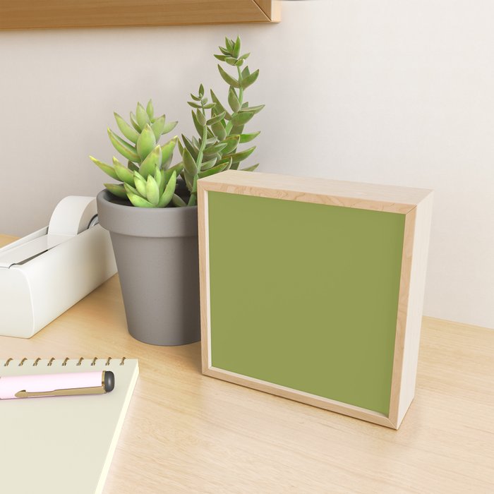 Olive Green Solid Color Mini Art Print Gallery Image 2
