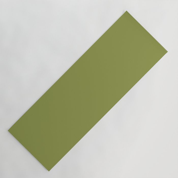 Olive Green Solid Color Yoga Mat Gallery Image 1