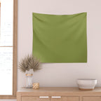 Olive Green Solid Color Wall Tapestry Gallery Image 2