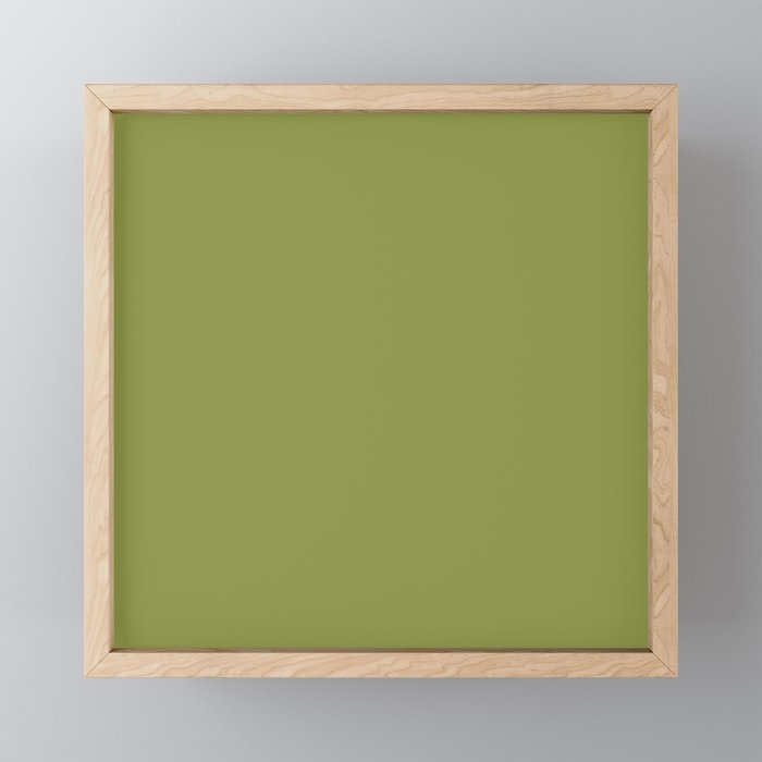 Olive Green Solid Color Mini Art Print Gallery Image 1