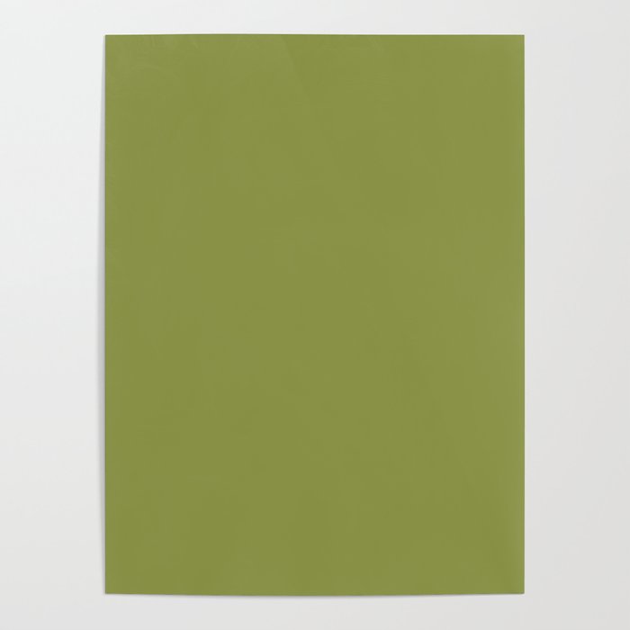 Olive Green Solid Color Poster Gallery Image 4