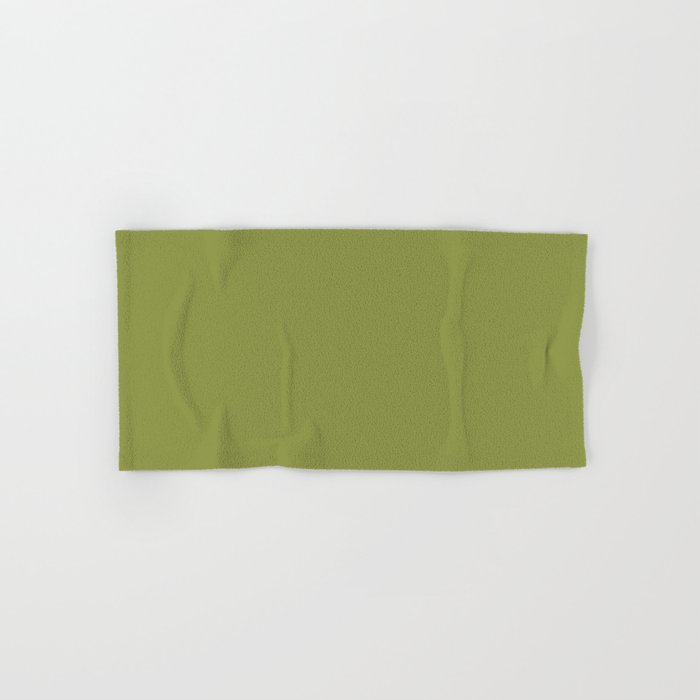 Olive Green Solid Color Bath Towel Gallery Image 1